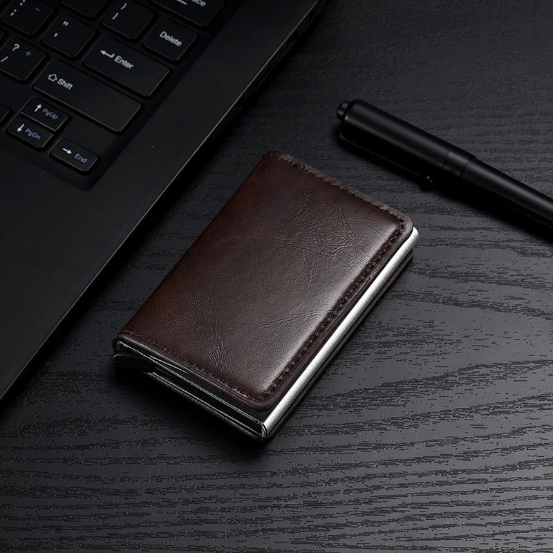 Women's & Men's & Metal Automatic Pop-up Cassette Refined Card Holder