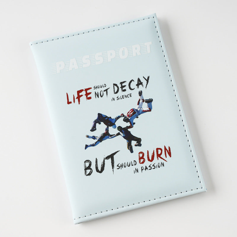 Blood Color Printing Passport Cover Position Ticket Card Holder