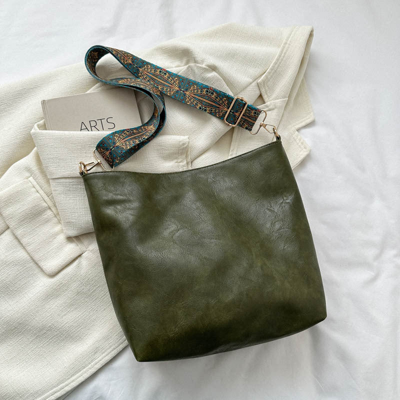 Women's Fashion Retro Soft Leather Large Capacity Tote Bags