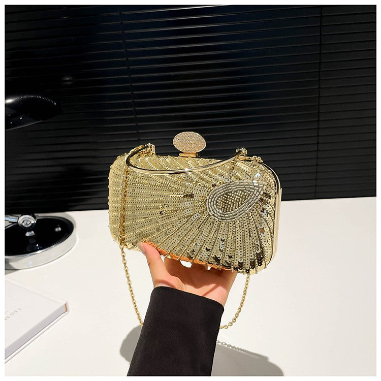 Women's Trendy Hand Holding Dinner Diamond Banquet Evening Bags