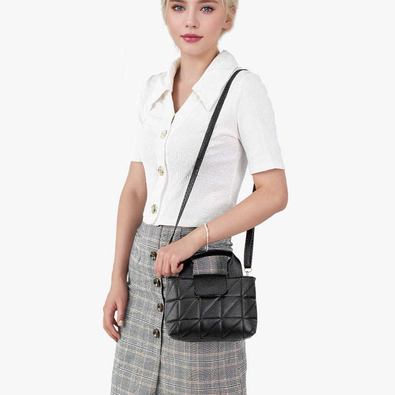 Women's Fashion Plaid Portable Autumn Simple Shoulder Bags