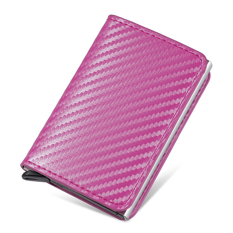 Men's Carbon Fiber Cassette Automatic Pop-up Metal Card Holder