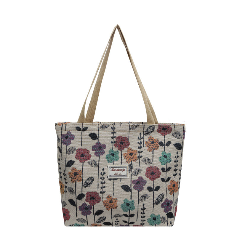 Women's Canvas Large Capacity Portable Niche Design Handbags
