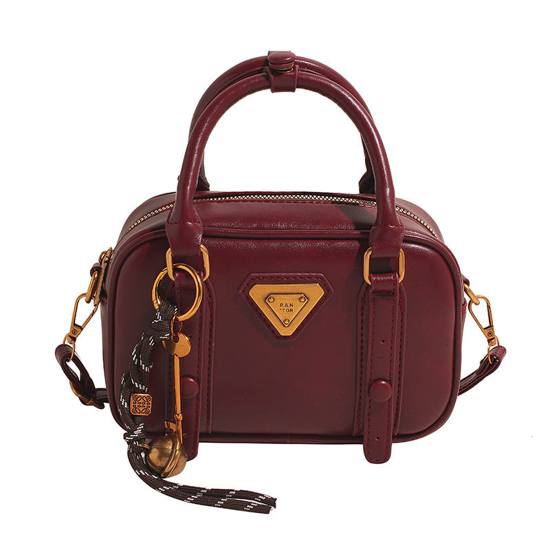 Women's Winter Retro Portable Red Fashion Simple Handbags