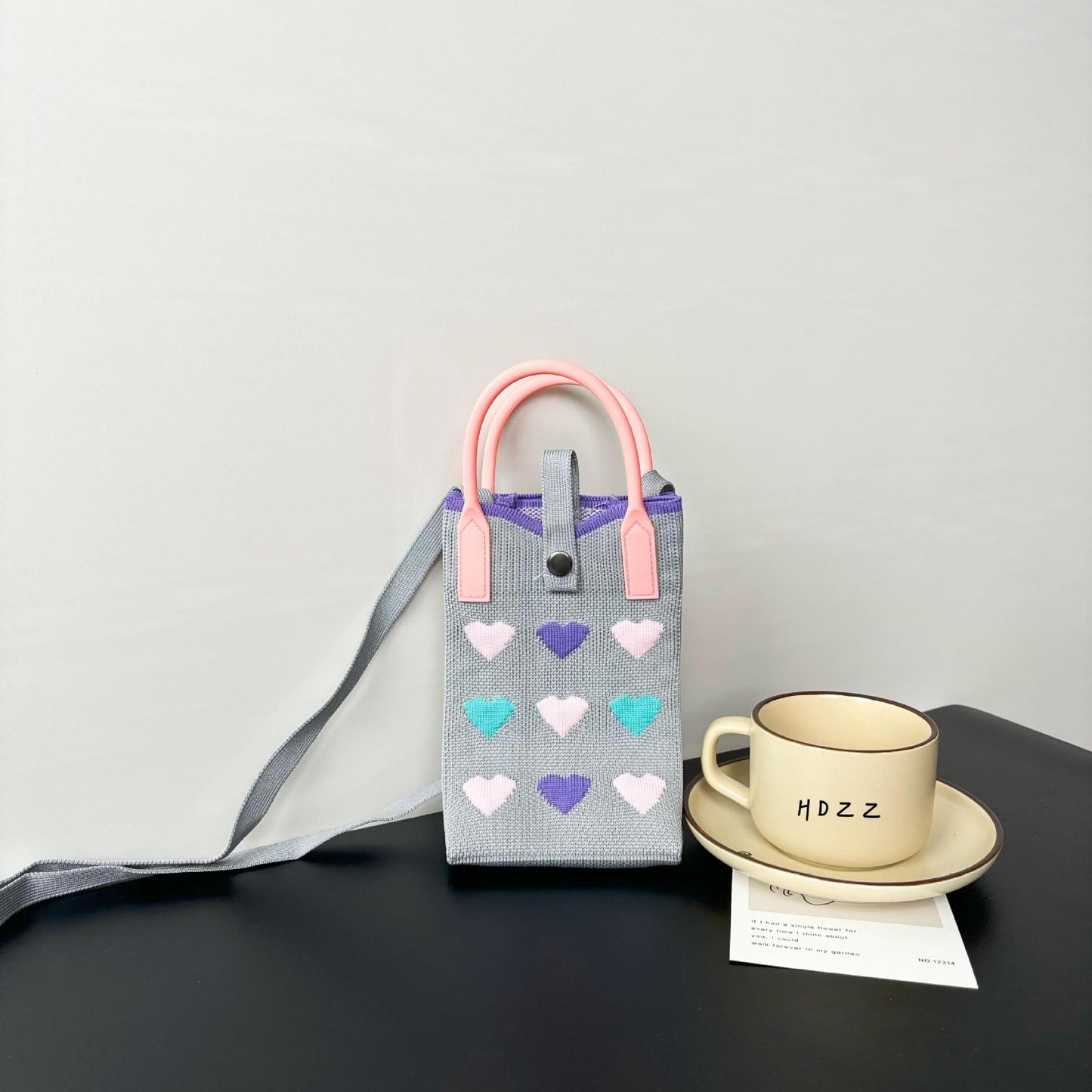 Dopamine High Sense Minority Knitted Korean Phone Bags