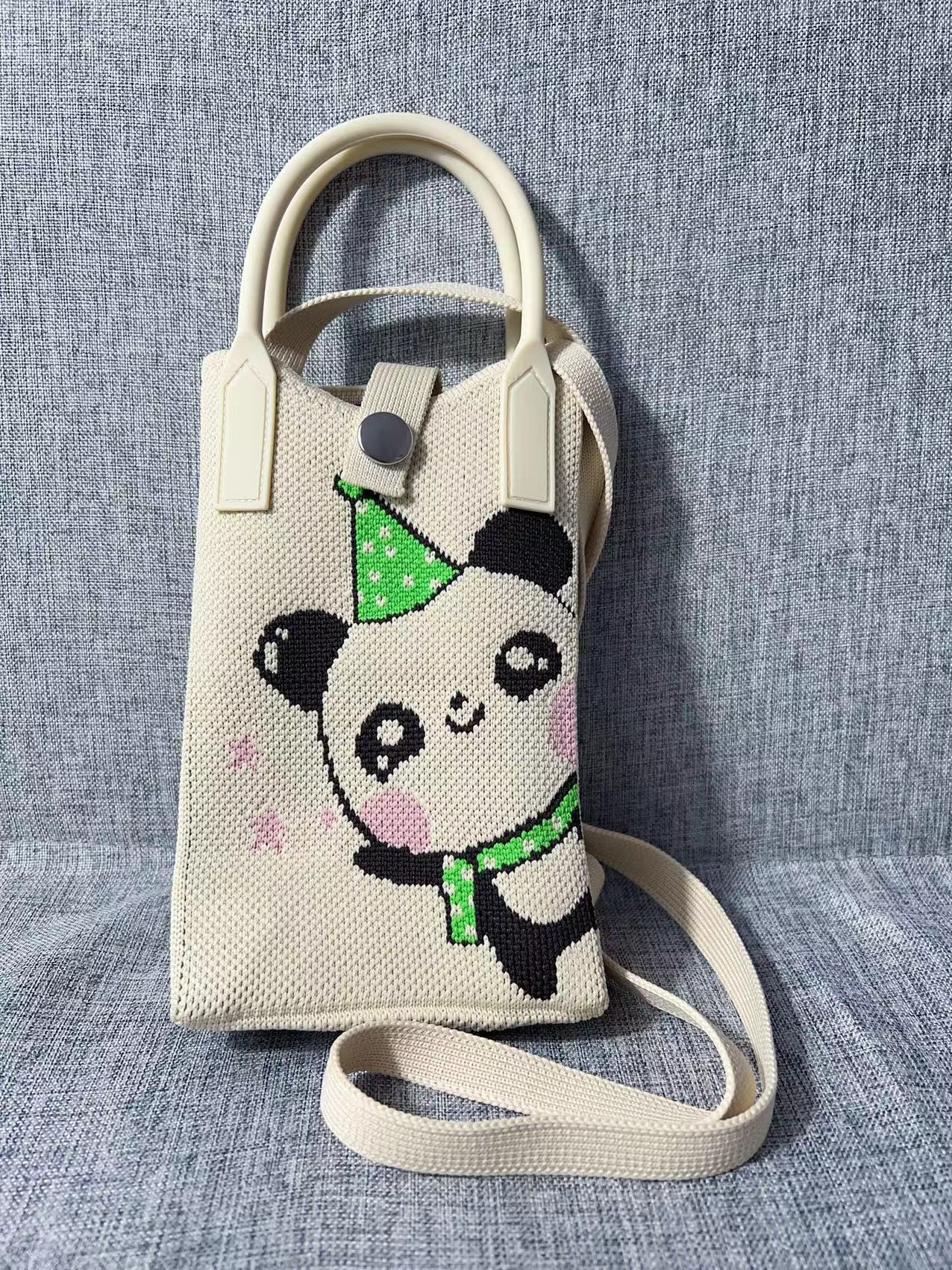 Cute Cartoon Knitted Korean Style Minority Phone Bags