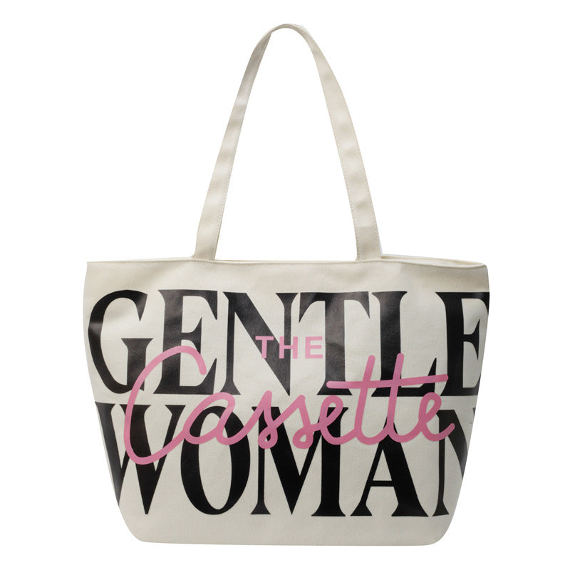 Thailand Big Letter Painted Canvas Spring Shoulder Bags