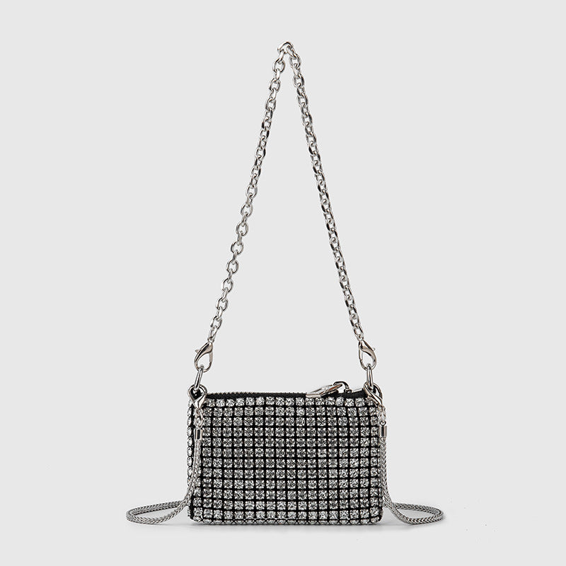 Women's Pearl Rhinestone Summer Shiny Full Diamond Armpit Bags
