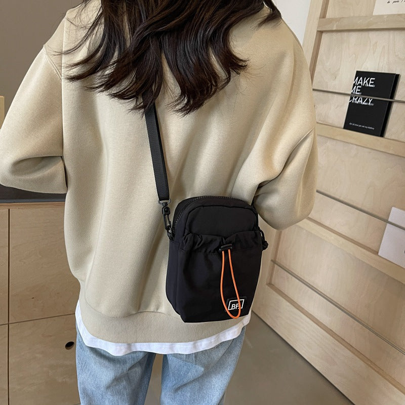 Men's Mobile Fashion Mini Canvas Portable Vertical Men's Messenger Bags