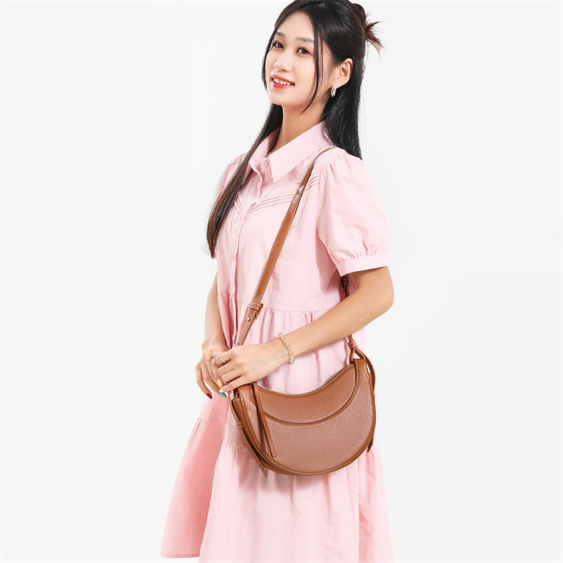 Women's Design Dumpling Selenodont Soft Leather High-grade Crossbody Bags