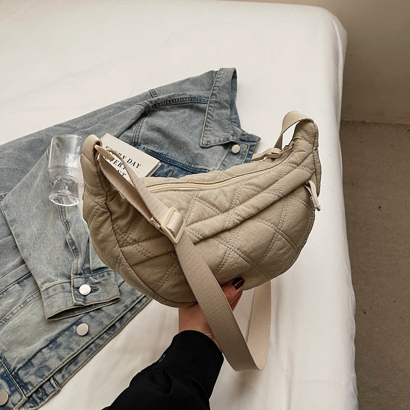 Women's Fashion Simple Western Style Solid Color Crossbody Bags