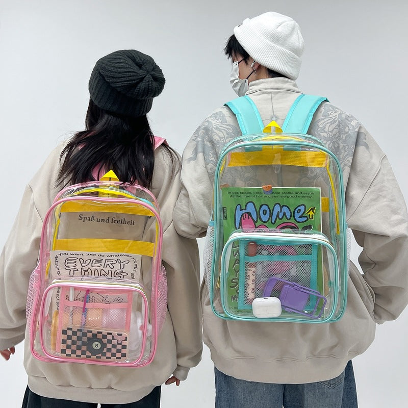 Color Dopamine Contrast Transparent Korean Fashion Backpacks