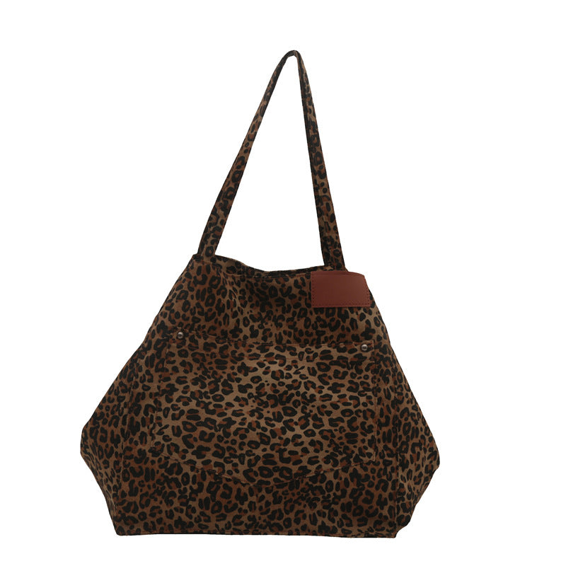 Fashion Vintage Leopard Print Winter Personalized Shoulder Bags