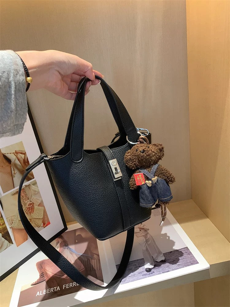 Women's Lychee Pattern Portable Vegetable Basket Summer Bags