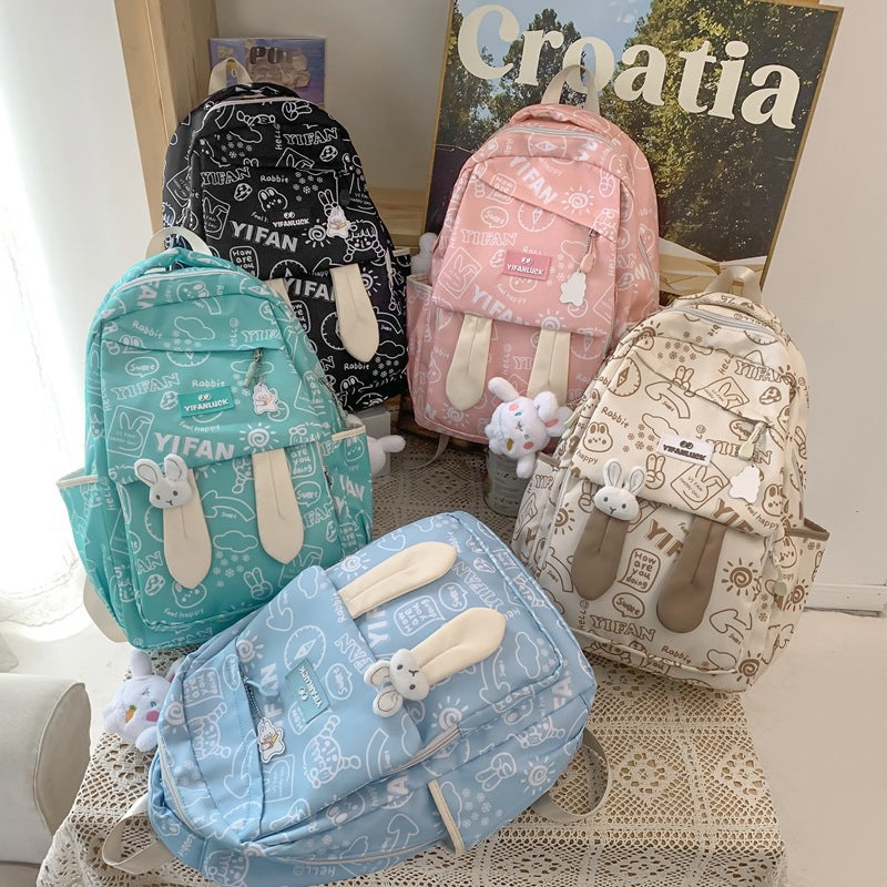 Female Large Capacity Iti Rabbit Ears Backpacks