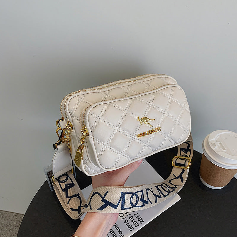 Women's Classic Style Diamond Check Fashionable Versatile Crossbody Bags