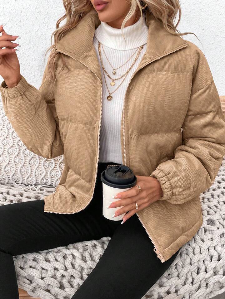 Women's Stylish Corduroy Cotton Thickened Large Coats