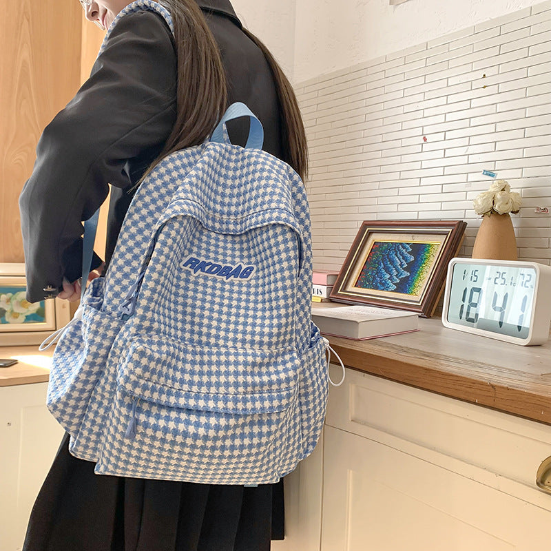 Women's Glamorous Comfortable Stylish Sweet Plaid Backpacks
