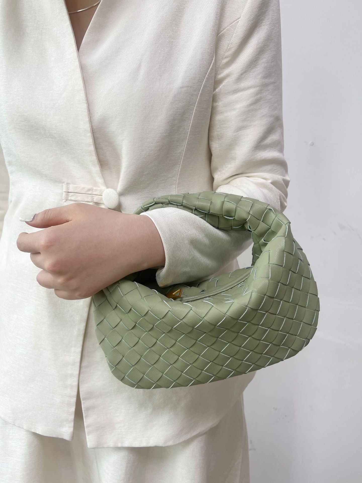 Women's Handmade Real Woven Knotted Genuine Armpit Bags