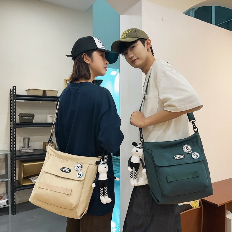 Junior High Tuition Youth Nylon Boy Men's Messenger Bags
