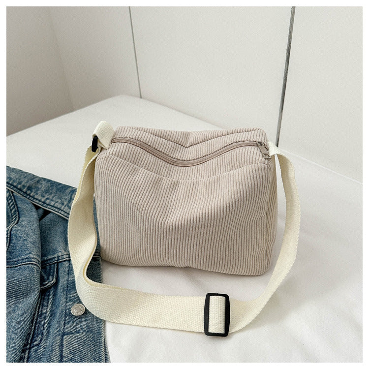 Women's Winter Fashion Corduroy Underarm Pouch Mixed Crossbody Bags