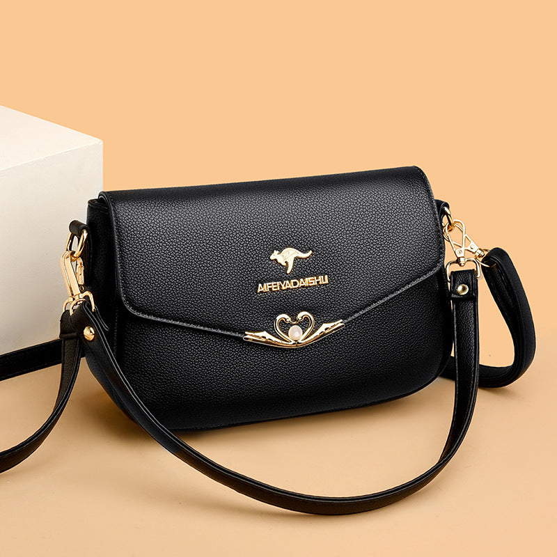 Women's Korean Style Mom Fashionable Textured Handbags