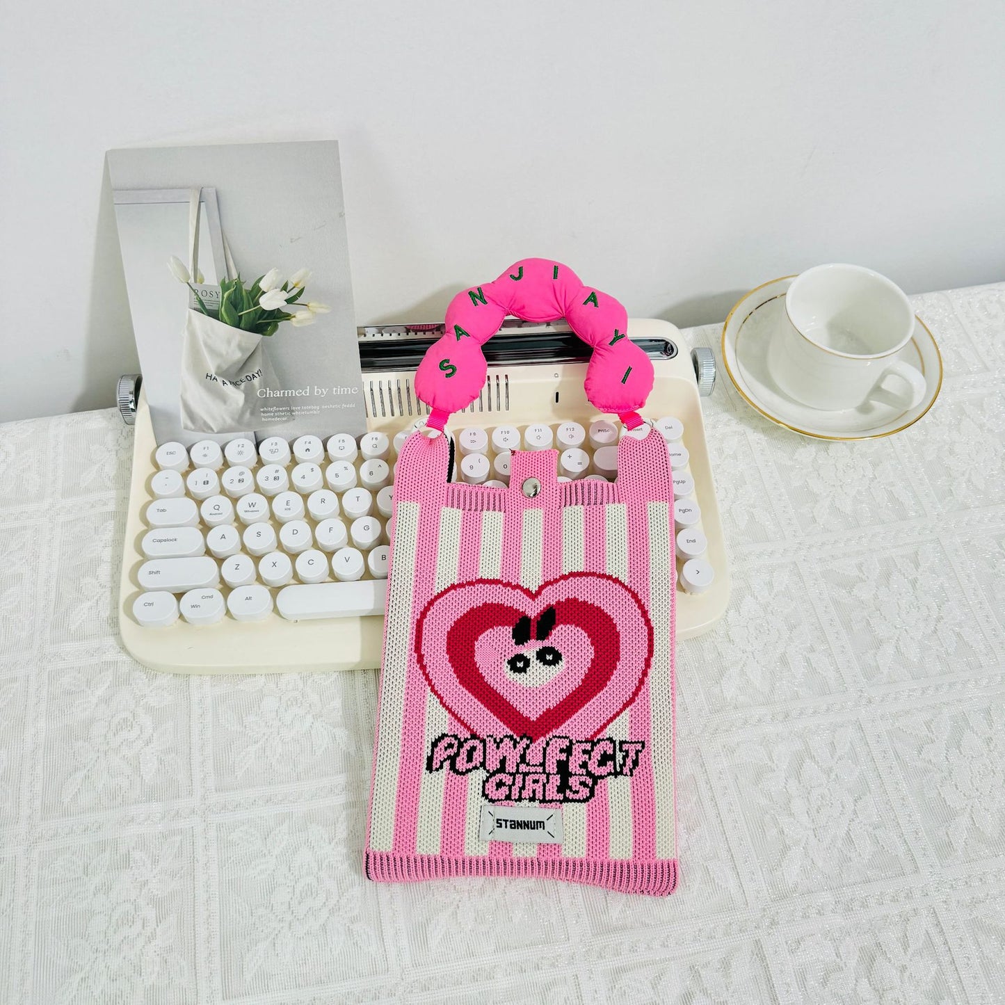 Creative Cute Cartoon Cat Knitted Mini Crossbody Bags