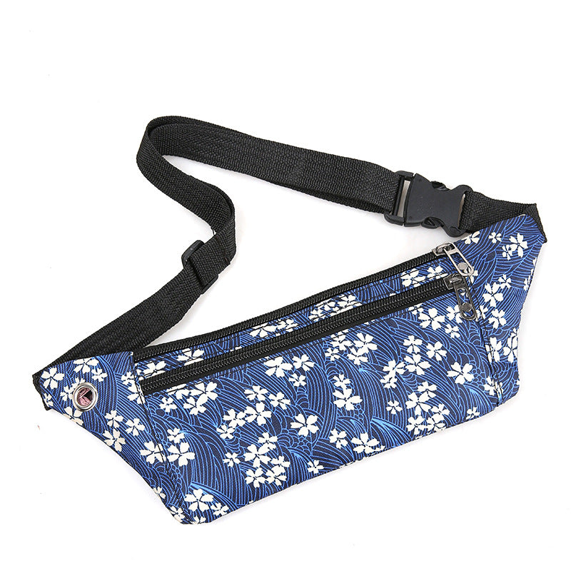 Women's & Men's & Running Fashion Printed Embroidered Portable Men's Waist Packs