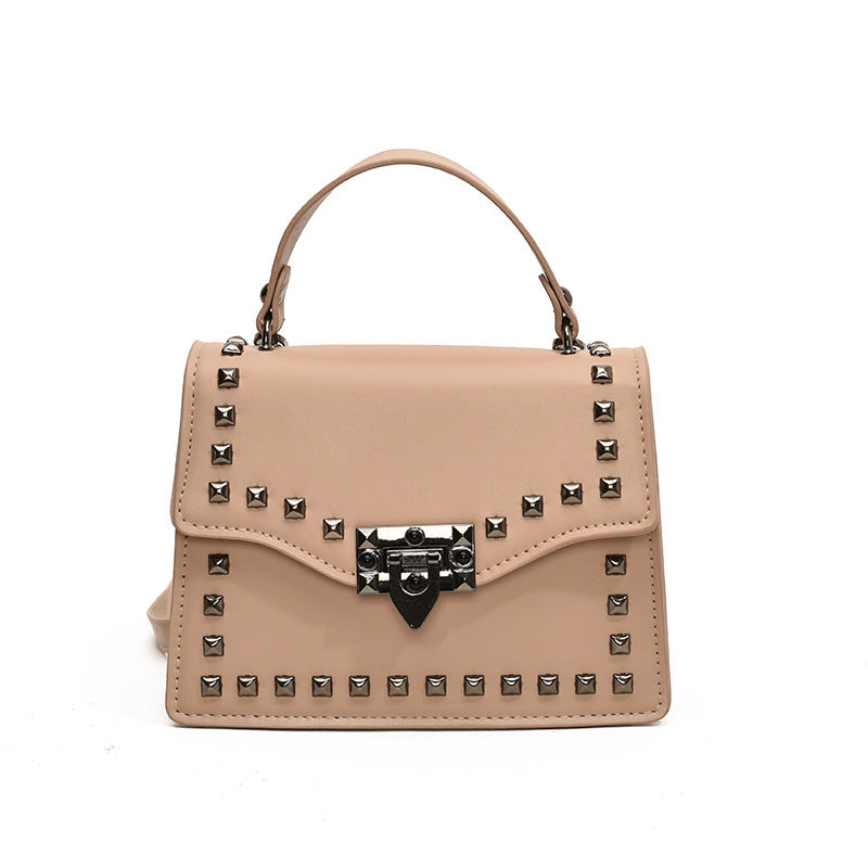 Women's Light Luxury Texture Rivet Winter Fashionable Small Square Bags