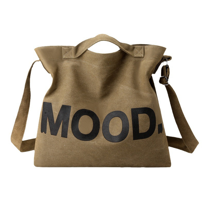 Men's Retro Canvas Female Niche One Large Men's Shoulder Bags