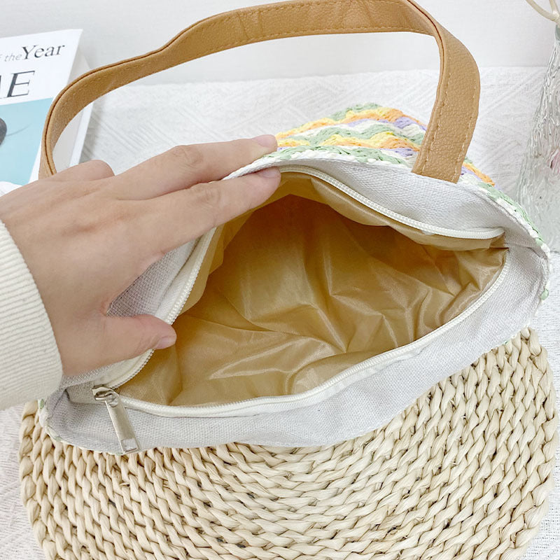 Women's Trendy Fashion Woven Environmental Protection Papyrus Handbags
