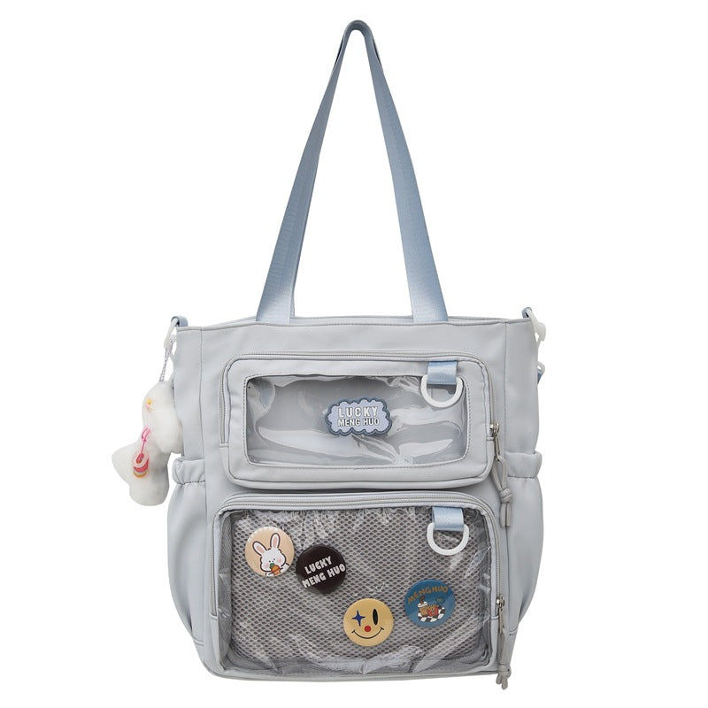 Large Capacity Female College Cute Versatile Transparent Backpacks