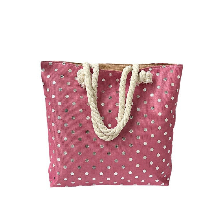Women's Linen Hot Printed Pattern Large Capacity Shoulder Bags