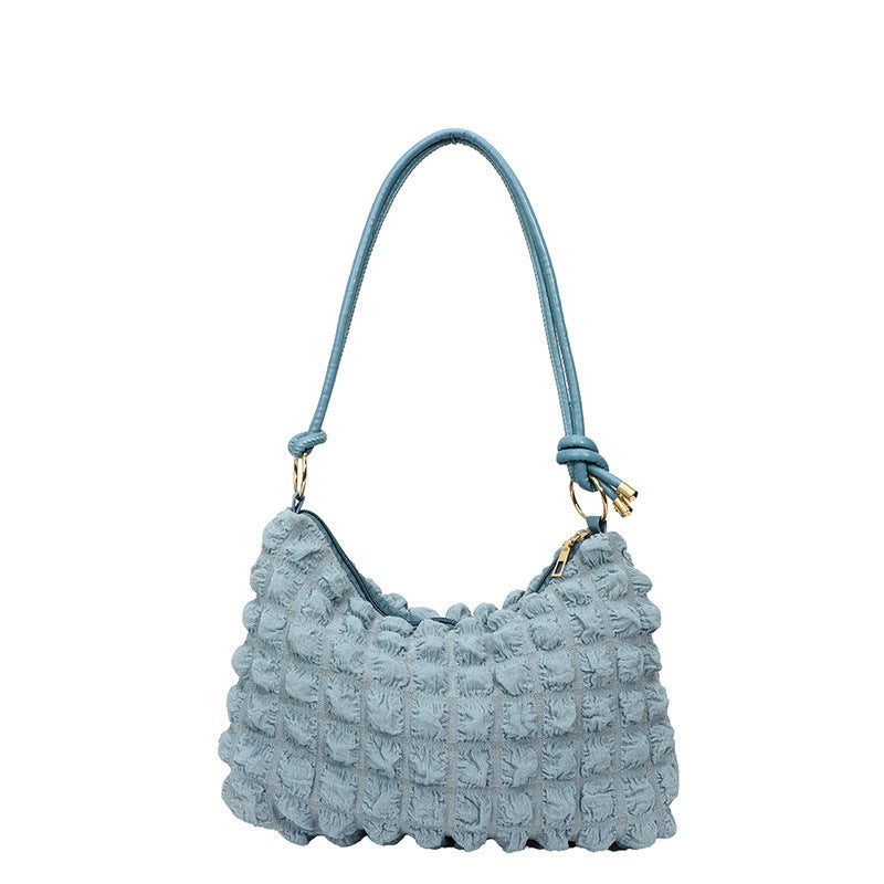 Women's Gentle Elegant Pleated Underarm Fashionable Puff Armpit Bags