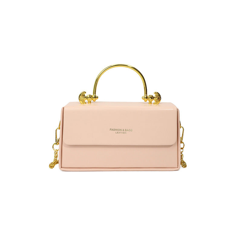 Women's Summer Texture Chain Fashion Box Personality Shoulder Bags