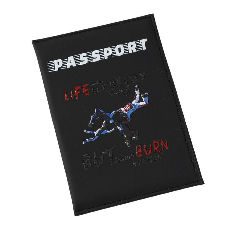 Blood Color Printing Passport Cover Position Ticket Card Holder