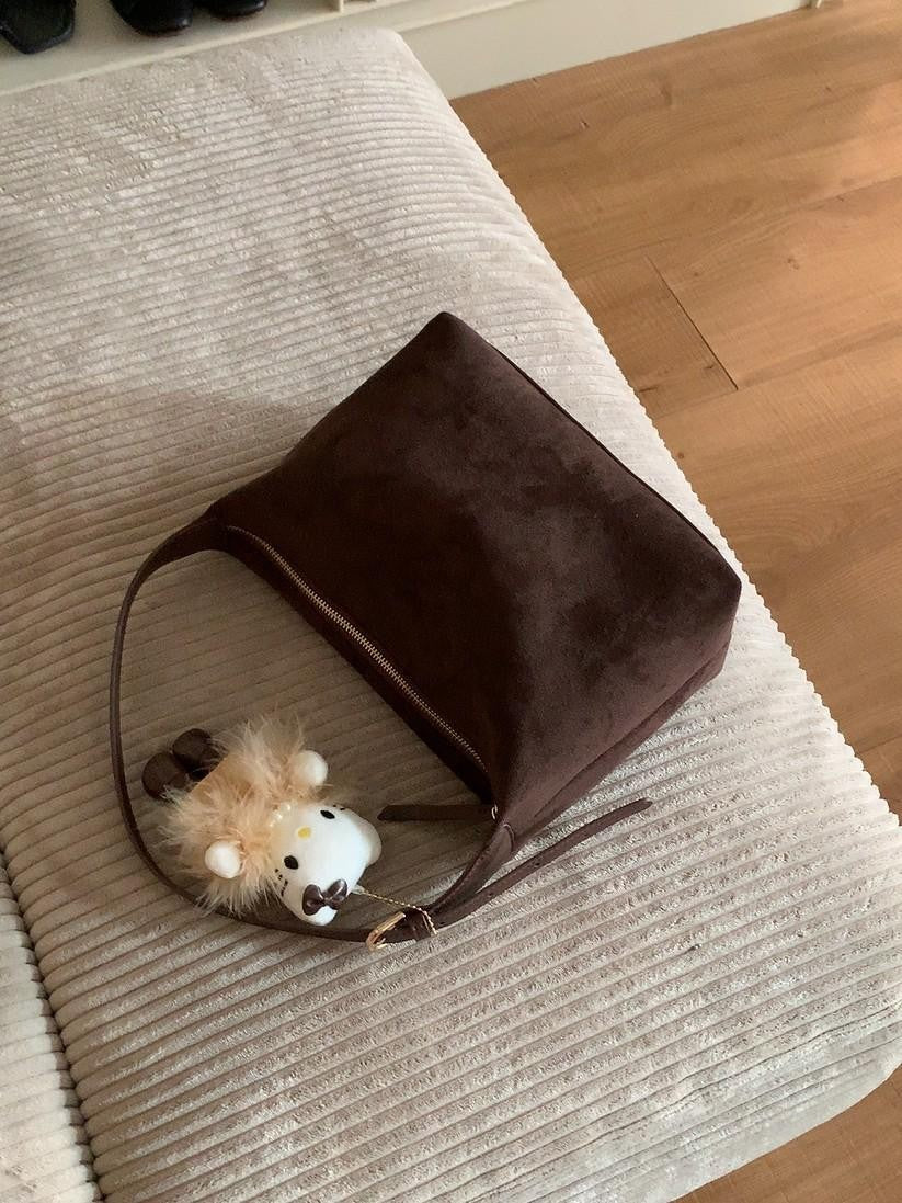 Korean Style Vintage Suede Simple Underarm Bags