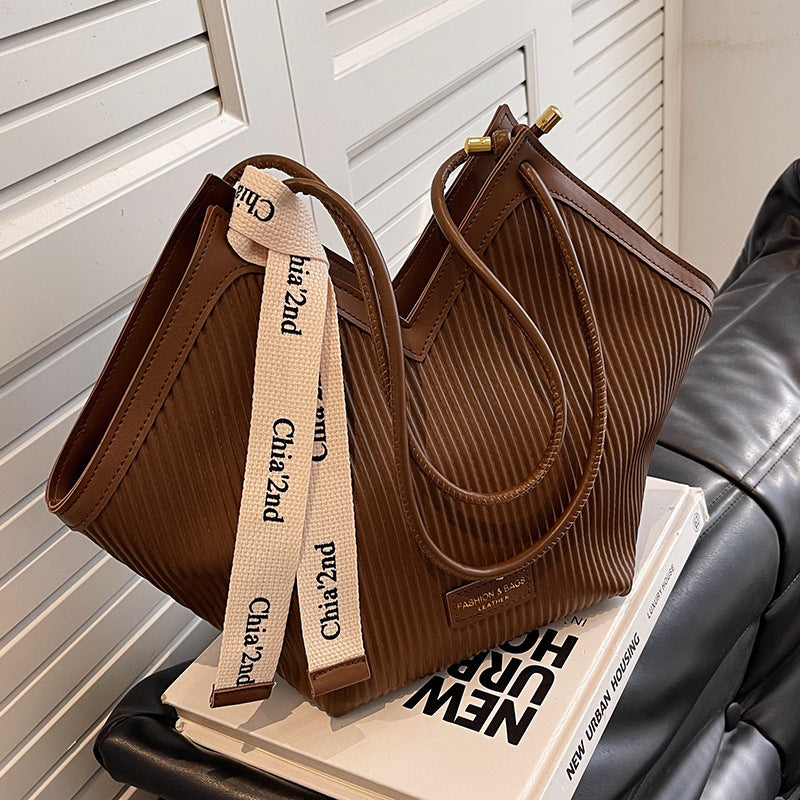 Women's Pattern French Korean Style Commuting Fashion Shoulder Bags