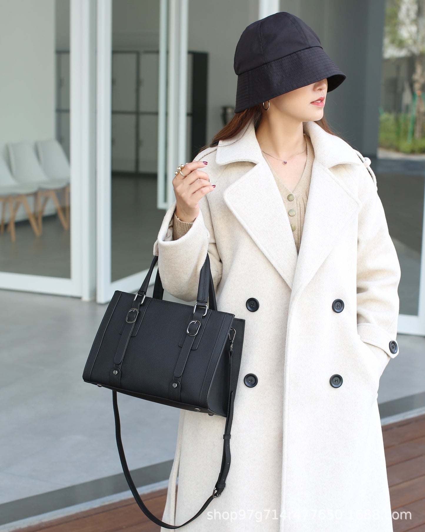 Women's Fashion Versatile First Layer Cowhide Single Bags