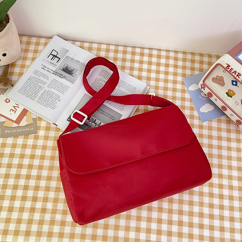 Style Simple Pure Color Artistic Preppy Bags