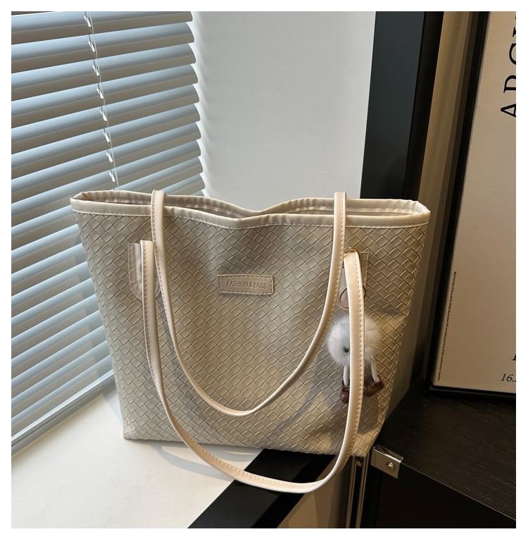 Women's Fashionable Plaid Large Capacity Commuter Underarm Tote Bags