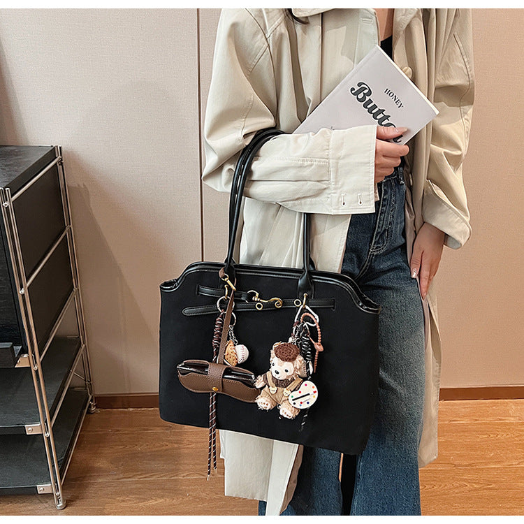 Women's Retro Frosted Leather Large Capacity Trendy Bags