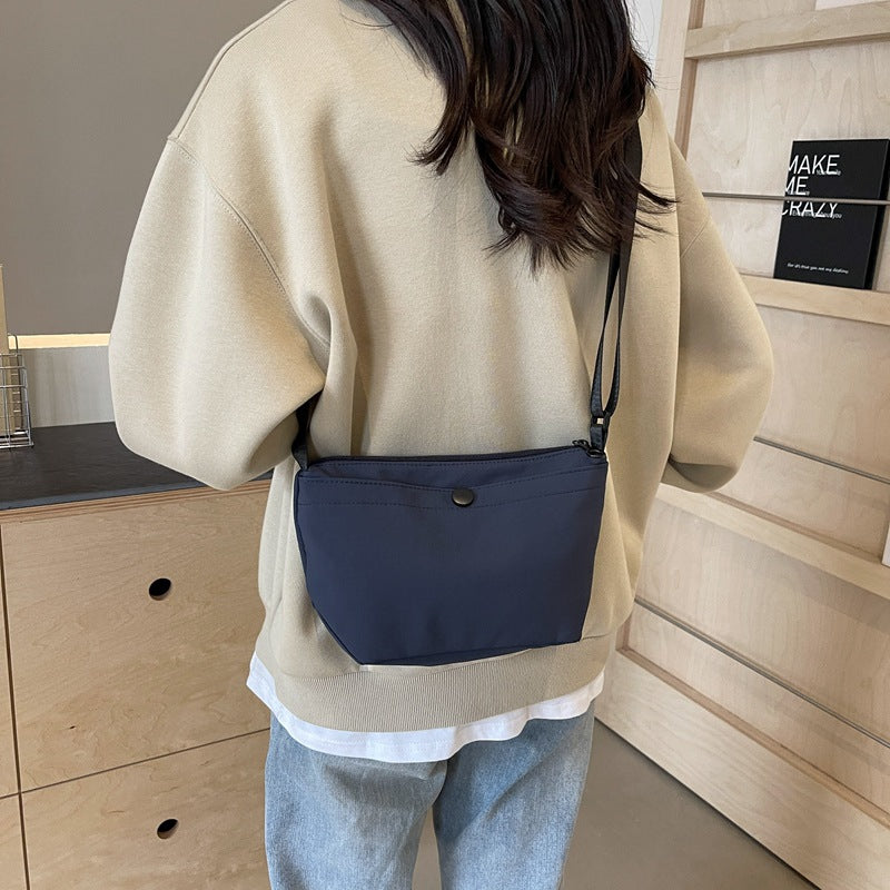 Solid Color Cloth Portable Simple Change Crossbody Bags
