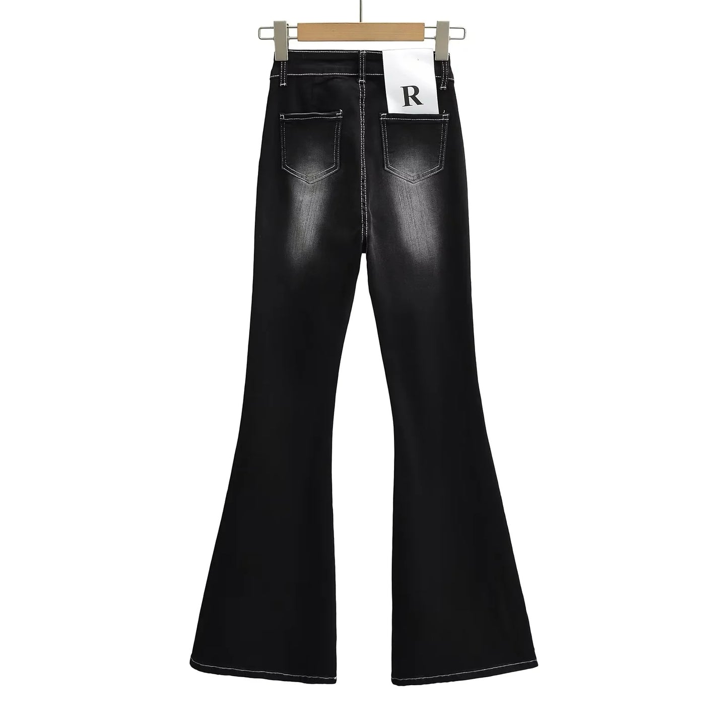 Women's Open Line Front Pocket Flared Summer Jeans