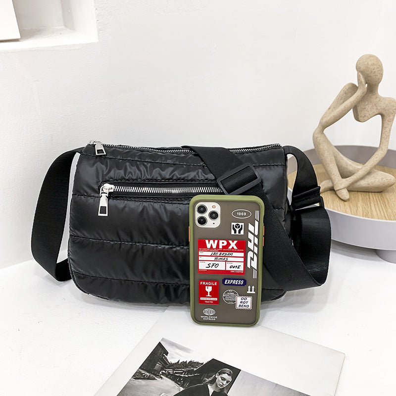 Women's Cotton Large Capacity Commuter Trendy Korean Crossbody Bags