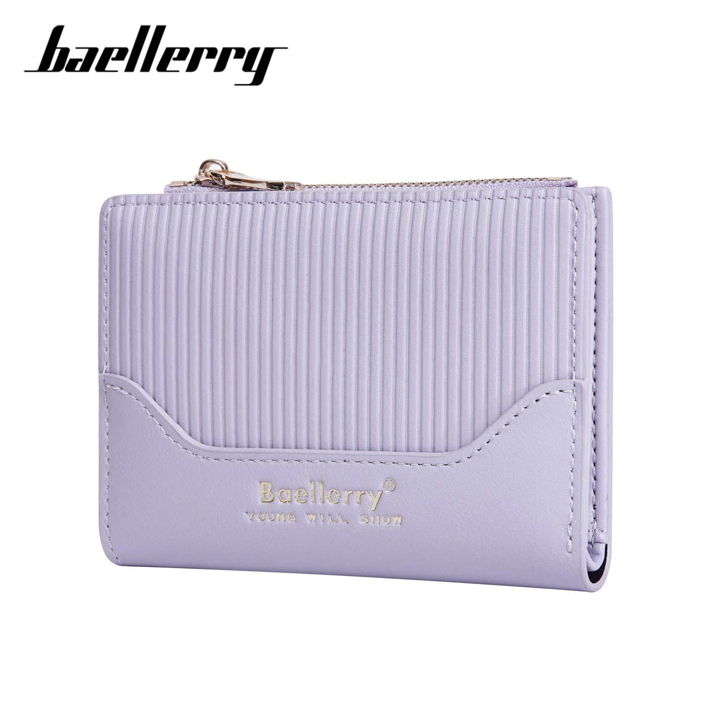 Women's Short Striped Zipper High Sense Female Ladies Wallets