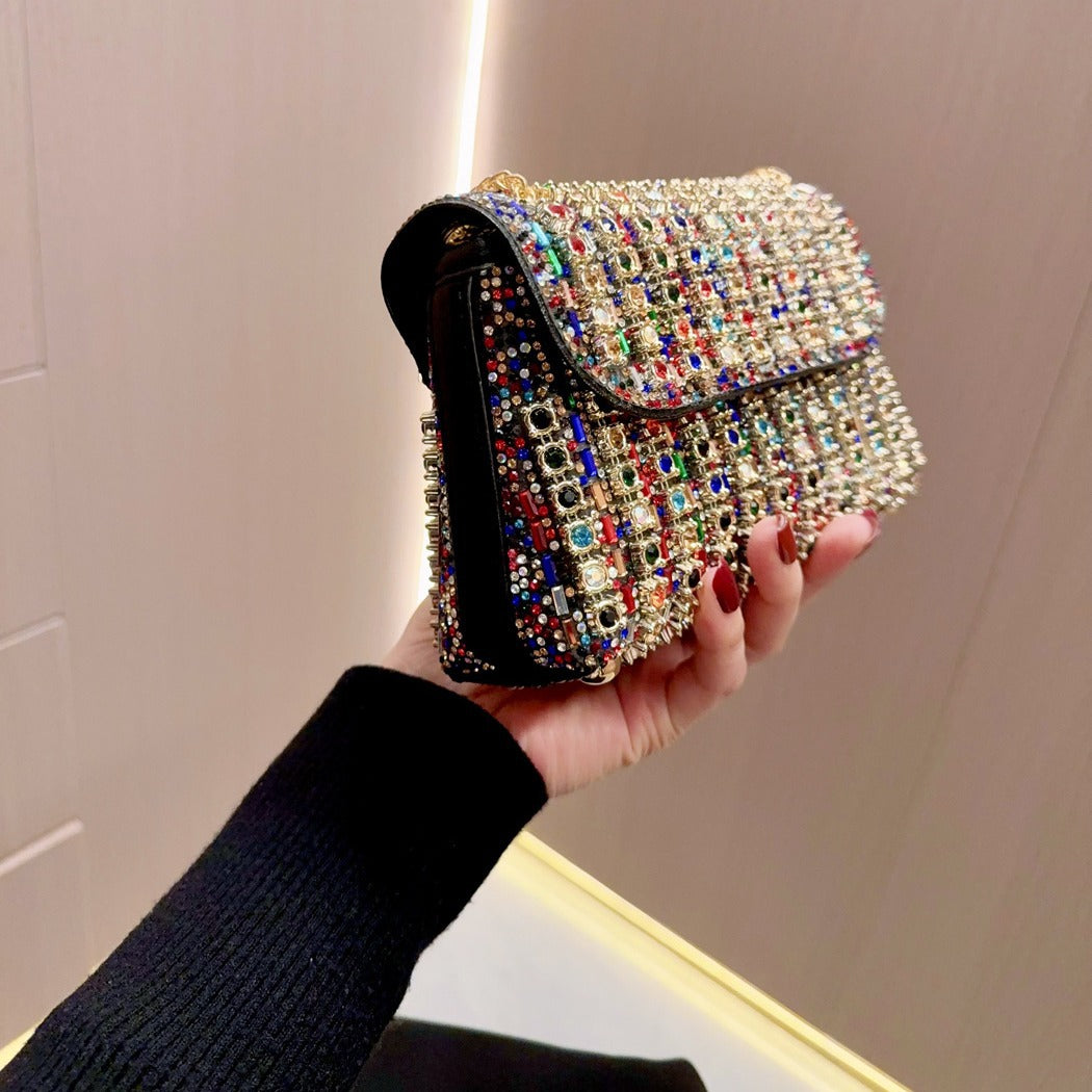 Durable Retro Underarm Fashion Rhinestone Dinner Evening Bags