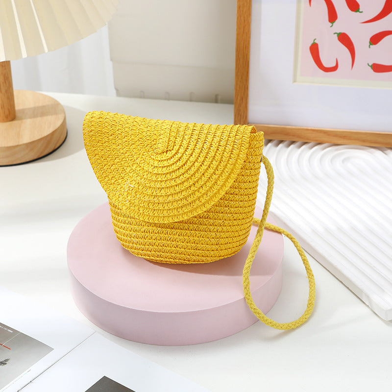 Women's Summer Seaside Holiday Straw Colorful Woven Bags