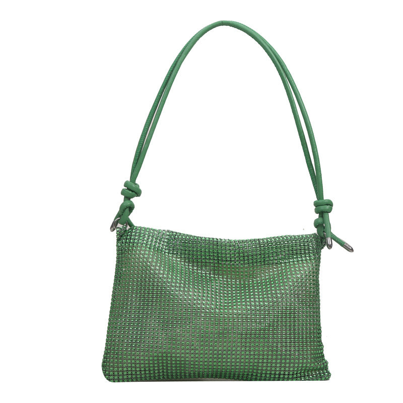 Women's Fashion High Texture Net Drill Niche Simple Shoulder Bags