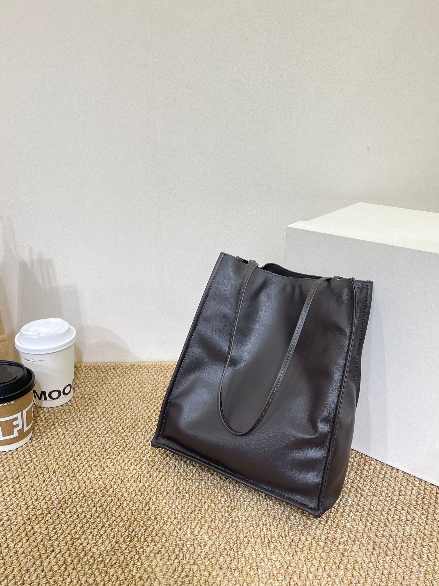 Classy Inner Outer Sheepskin Leisure Commute Handbags